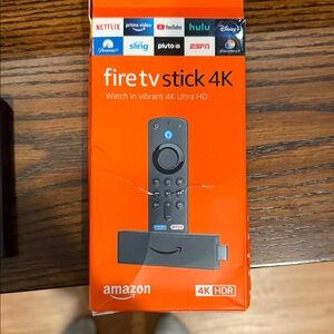 Amazon Fire TV Stick 4K with Remote - Black and Orange